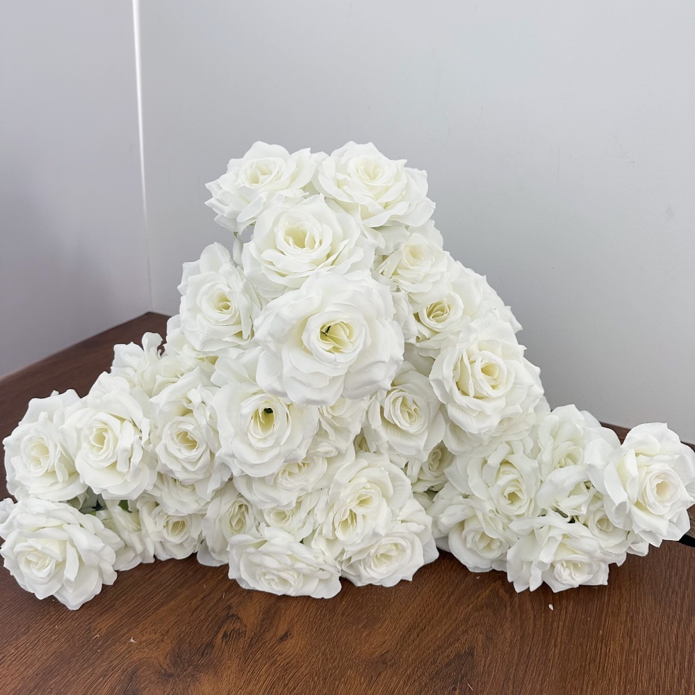 Baby Nursery Vintage - Beautiful 9 Heads Roses Bouquet Artificial