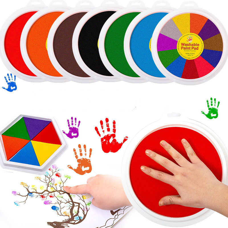 5 Large Round Craft Ink Pads N - огляд і ціна Footprint Ink Kit