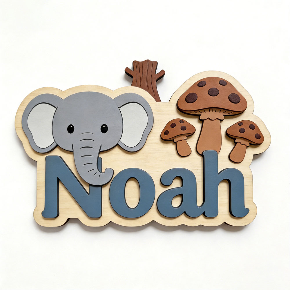Customizable Cartoon Elephant  - огляд і ціна Baby Nursery Elephant Theme