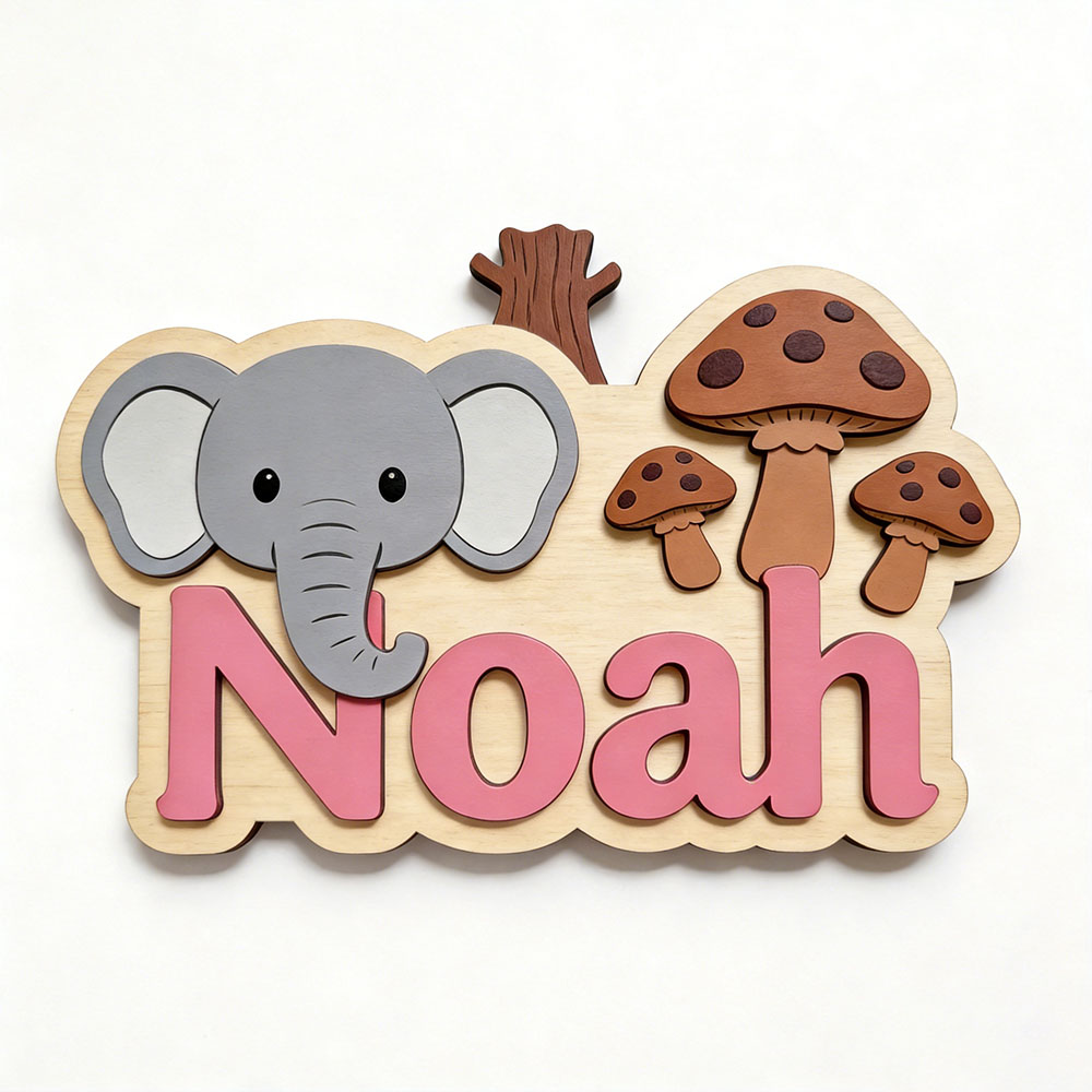 Customizable Cartoon Elephant  - огляд і ціна Baby Nursery Elephant Theme