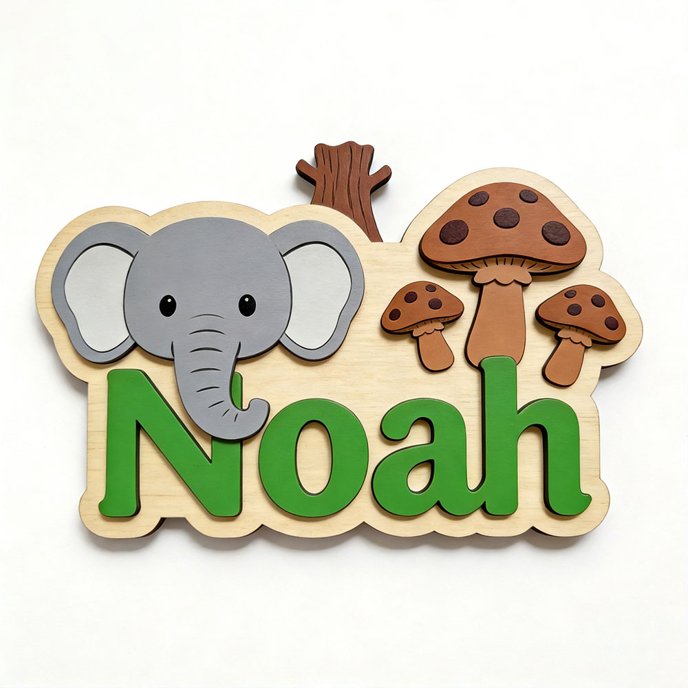 Customizable Cartoon Elephant  - огляд і ціна Baby Nursery Elephant Theme
