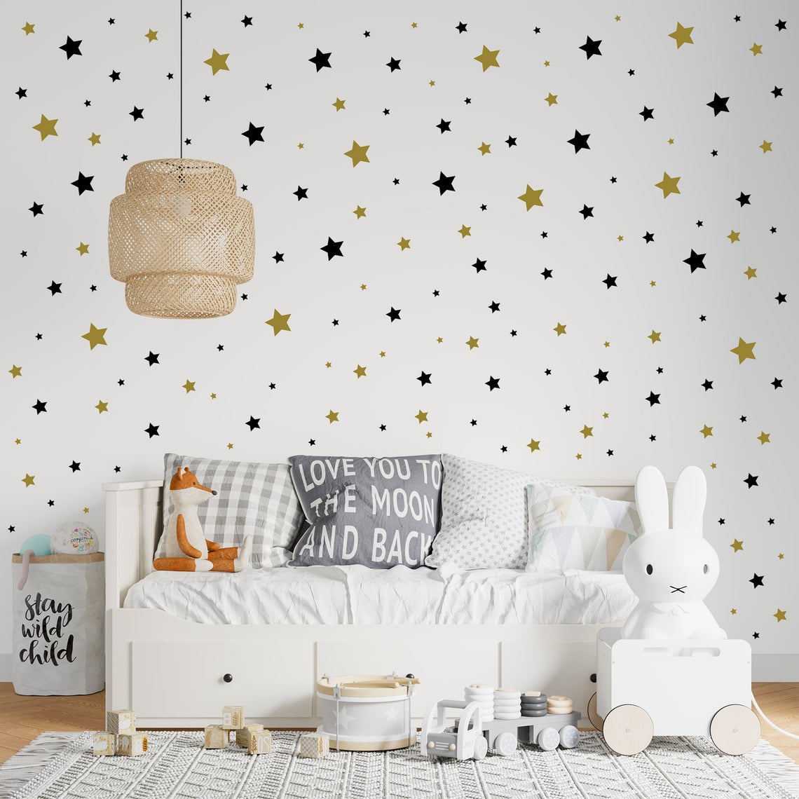 Cartoon 65Pcs Star Wall Sticke - огляд і ціна Baby Nursery Decals