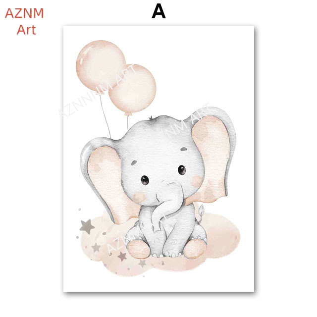 Elephant Balloon Rainbow Moon  - огляд і ціна Baby Nursery Wall Decor