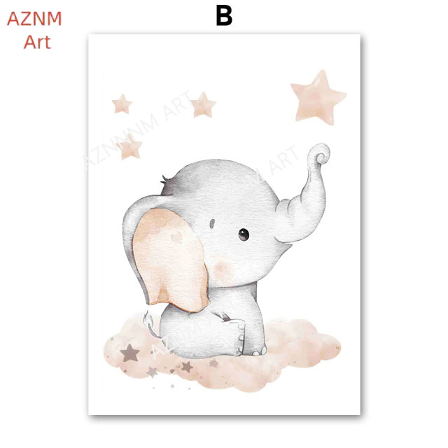 Elephant Balloon Rainbow Moon  - огляд і ціна Baby Nursery Wall Decor