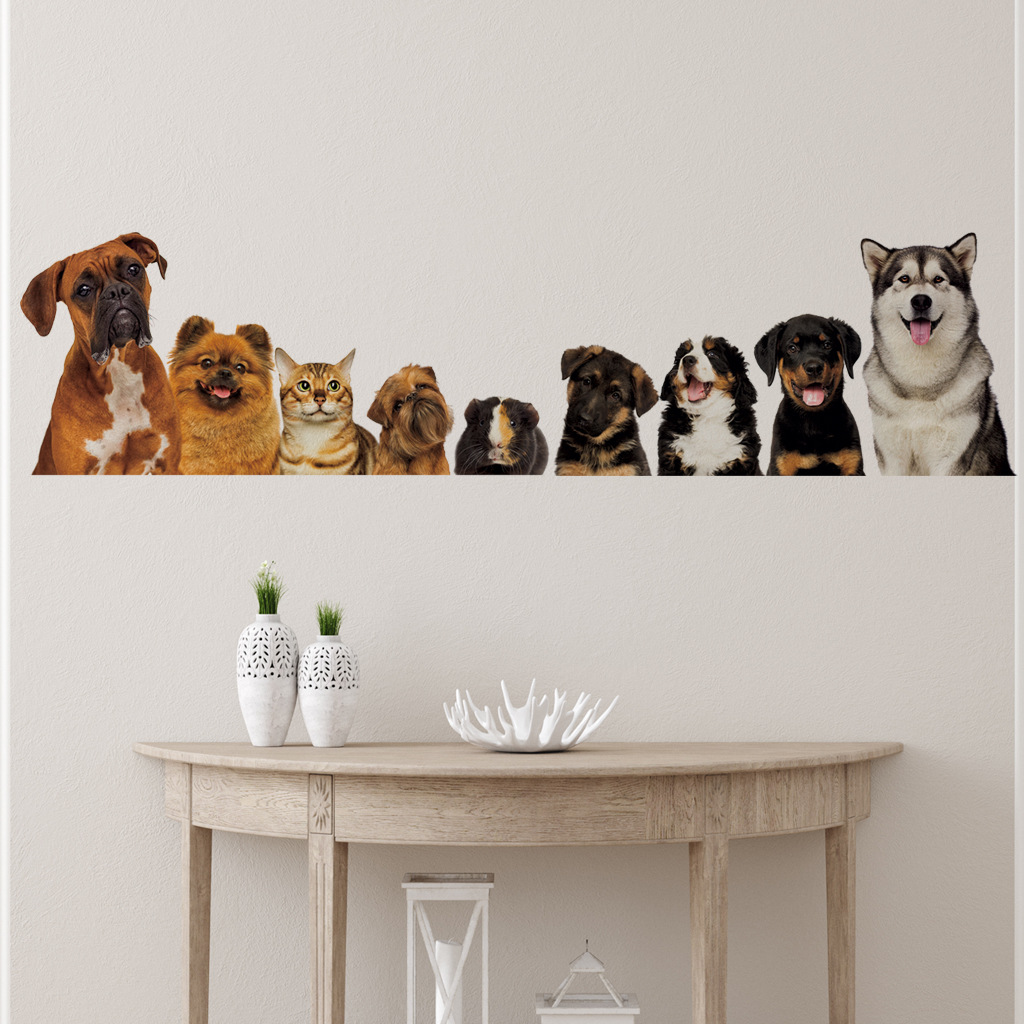 C30# 9 Cute Cats And Dogs Wall - огляд і ціна Baby Nursery Decals