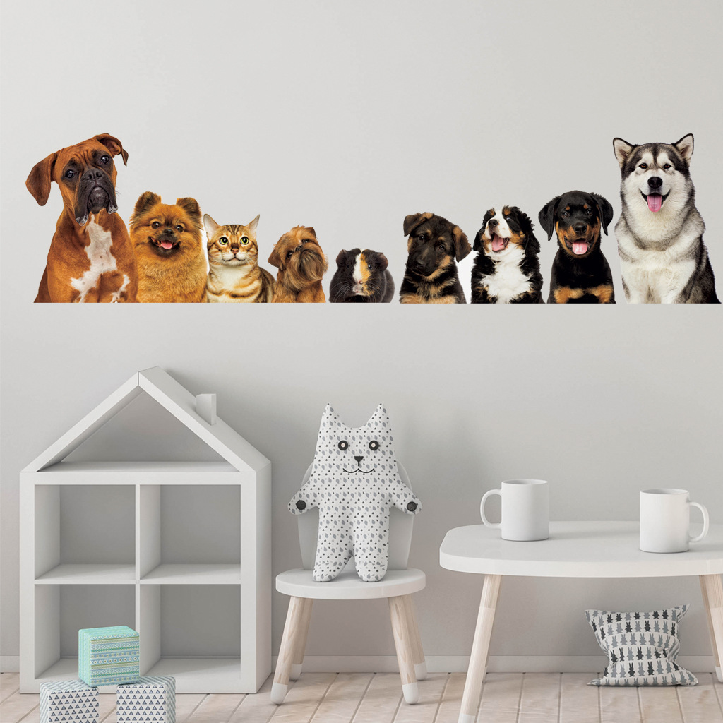C30# 9 Cute Cats And Dogs Wall - огляд і ціна Baby Nursery Decals