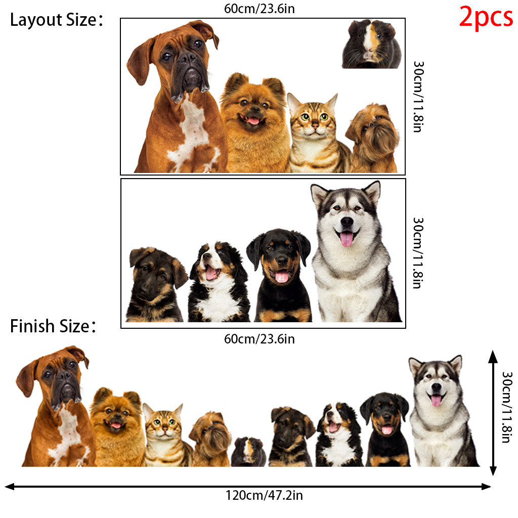 C30# 9 Cute Cats And Dogs Wall - огляд і ціна Baby Nursery Decals