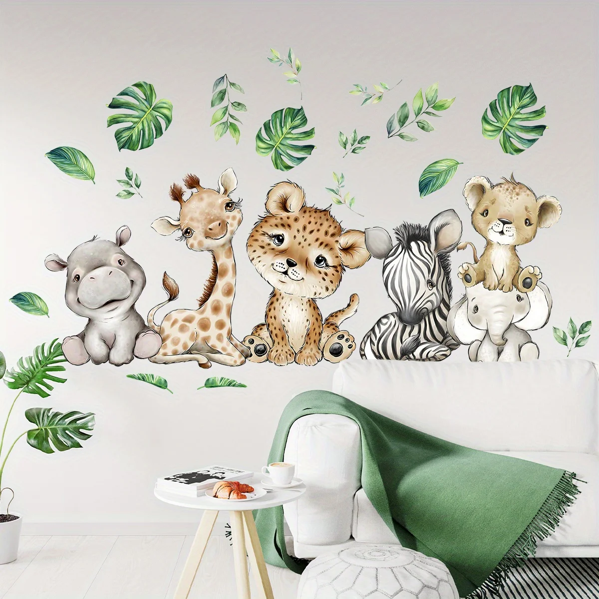 1PC Cartoon Cute Hippo Tiger E - огляд і ціна Baby Nursery Decals