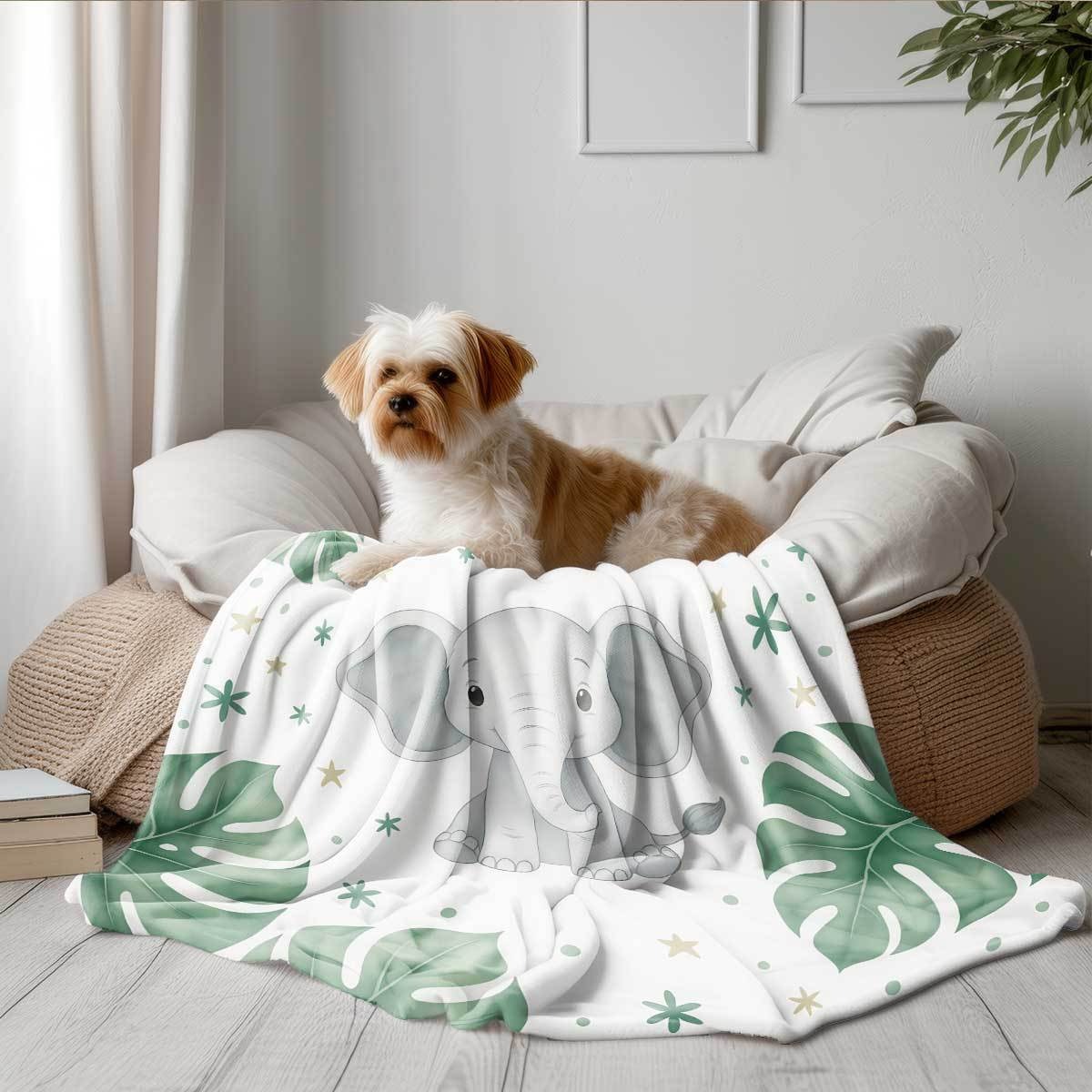 Cute Elephant and Monstera Lea - огляд і ціна Baby Nursery Elephant Theme