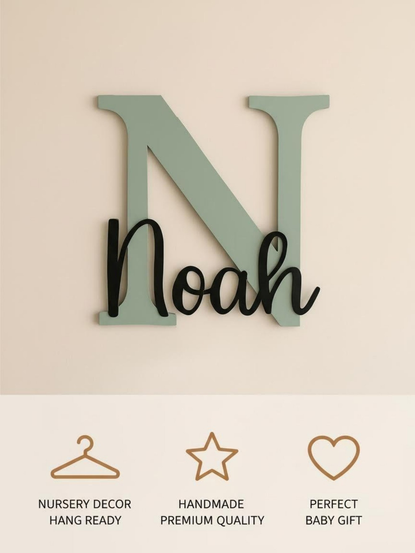 Custom Name Cloud Shaped Woode - огляд і ціна Baby Nursery Wall Decor
