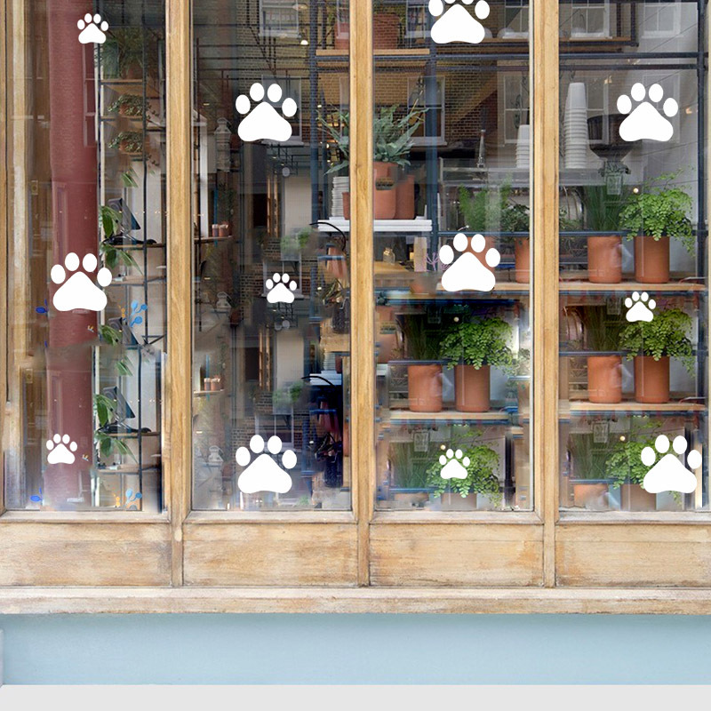 Cartoon Dog Cat Walking Paw Pr - огляд і ціна Baby Nursery Decals