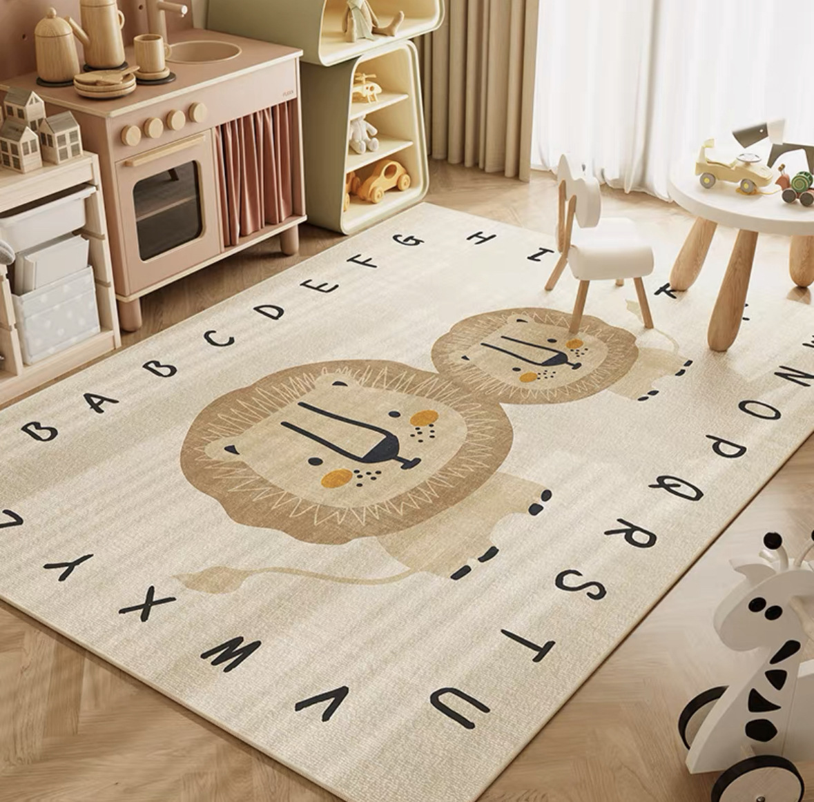 VIKAMA Neutral Cartoon Lion Ba - огляд і ціна Soft Rug Nursery