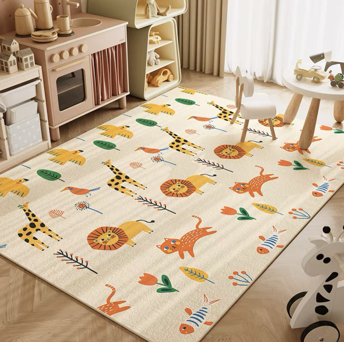 VIKAMA Neutral Cartoon Lion Ba - огляд і ціна Soft Rug Nursery