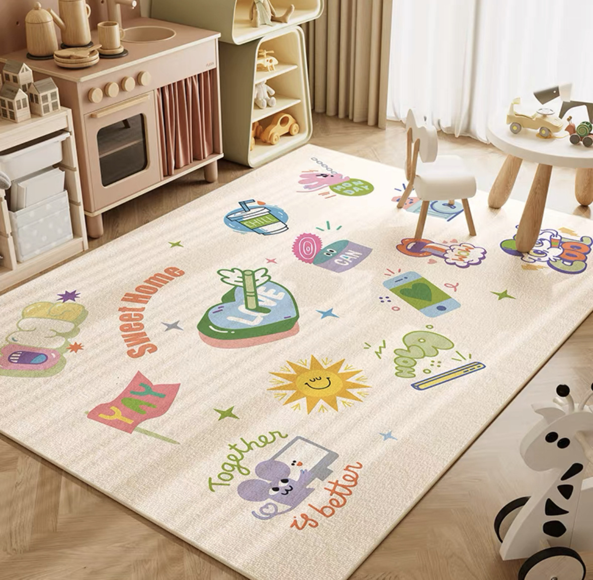 VIKAMA Neutral Cartoon Lion Ba - огляд і ціна Soft Rug Nursery