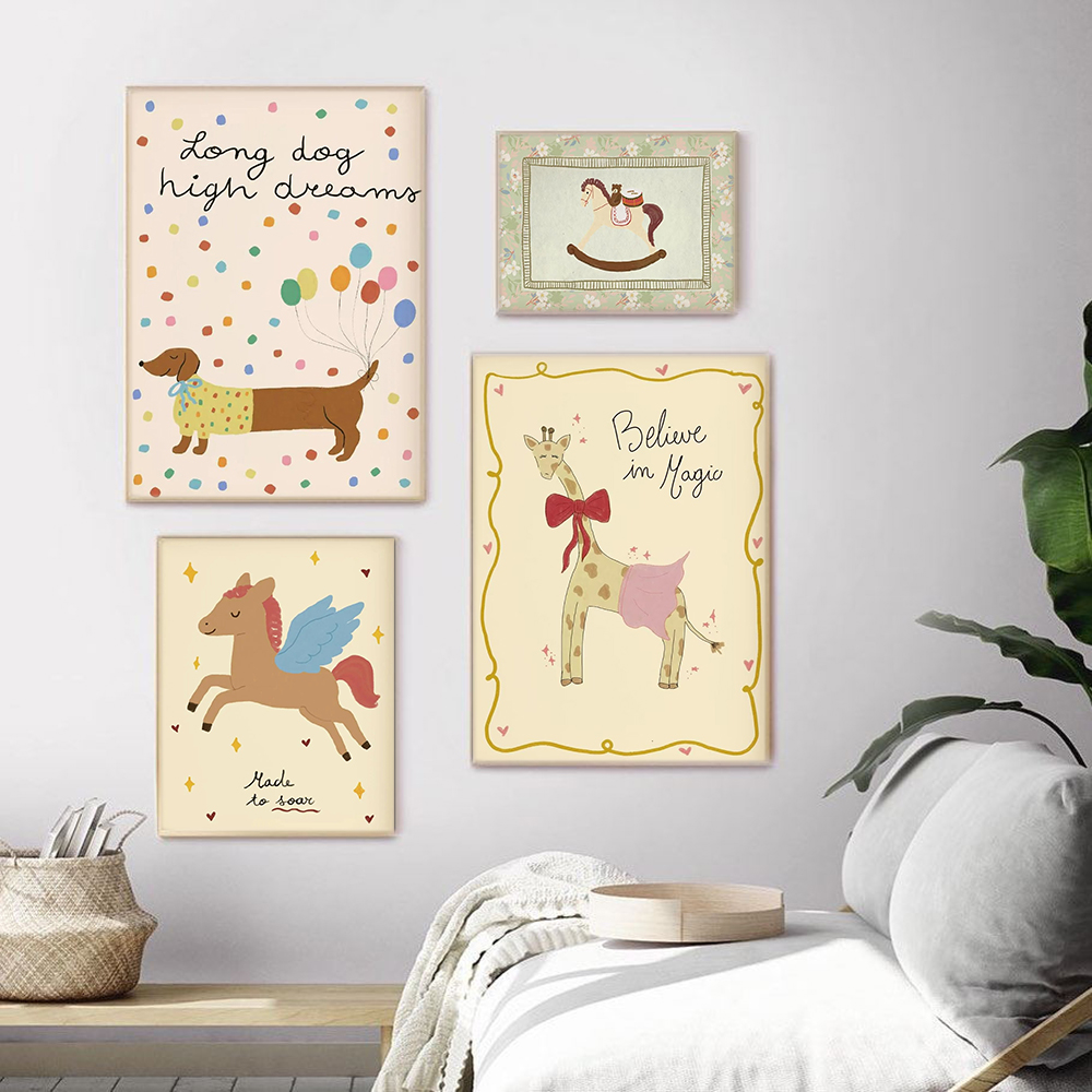 Vintage Rocking Horse Giraffe  - огляд і ціна Baby Nursery Vintage