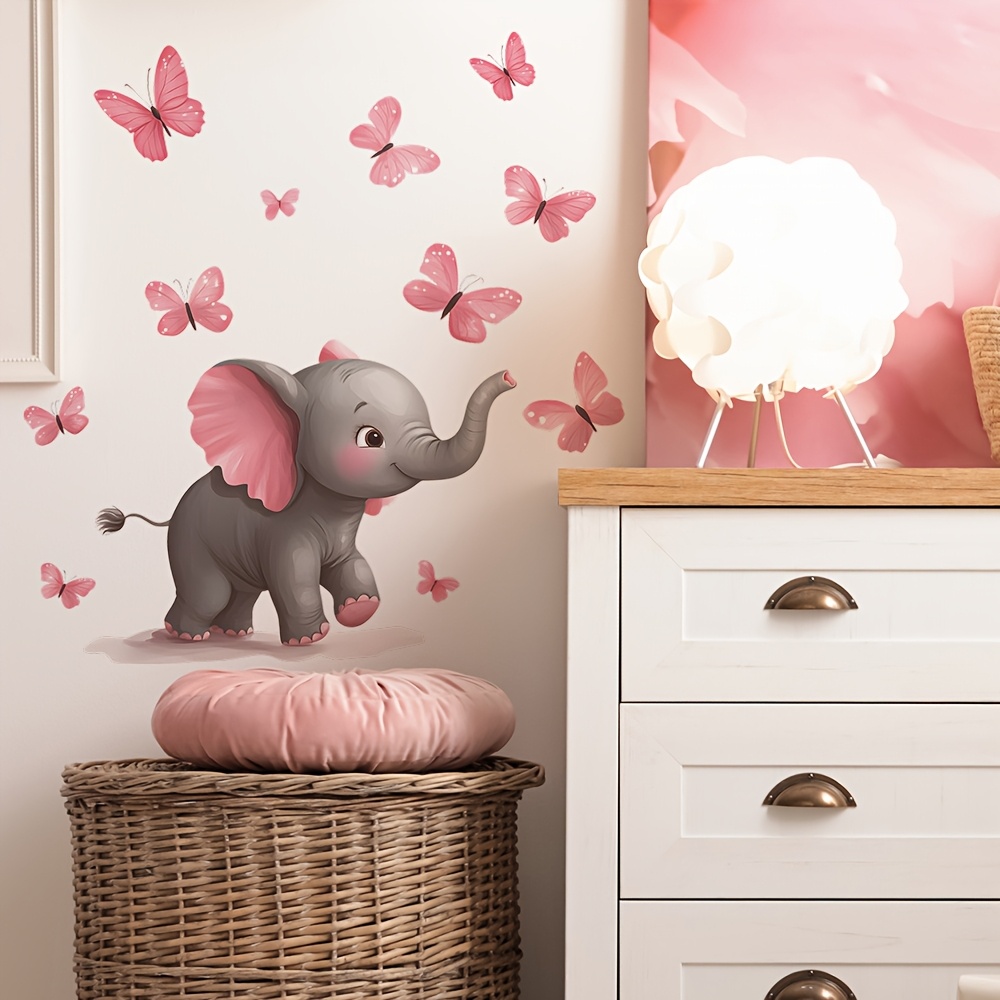 1pc Baby Elephant Butterfly Th - огляд і ціна Baby Nursery Elephant Theme