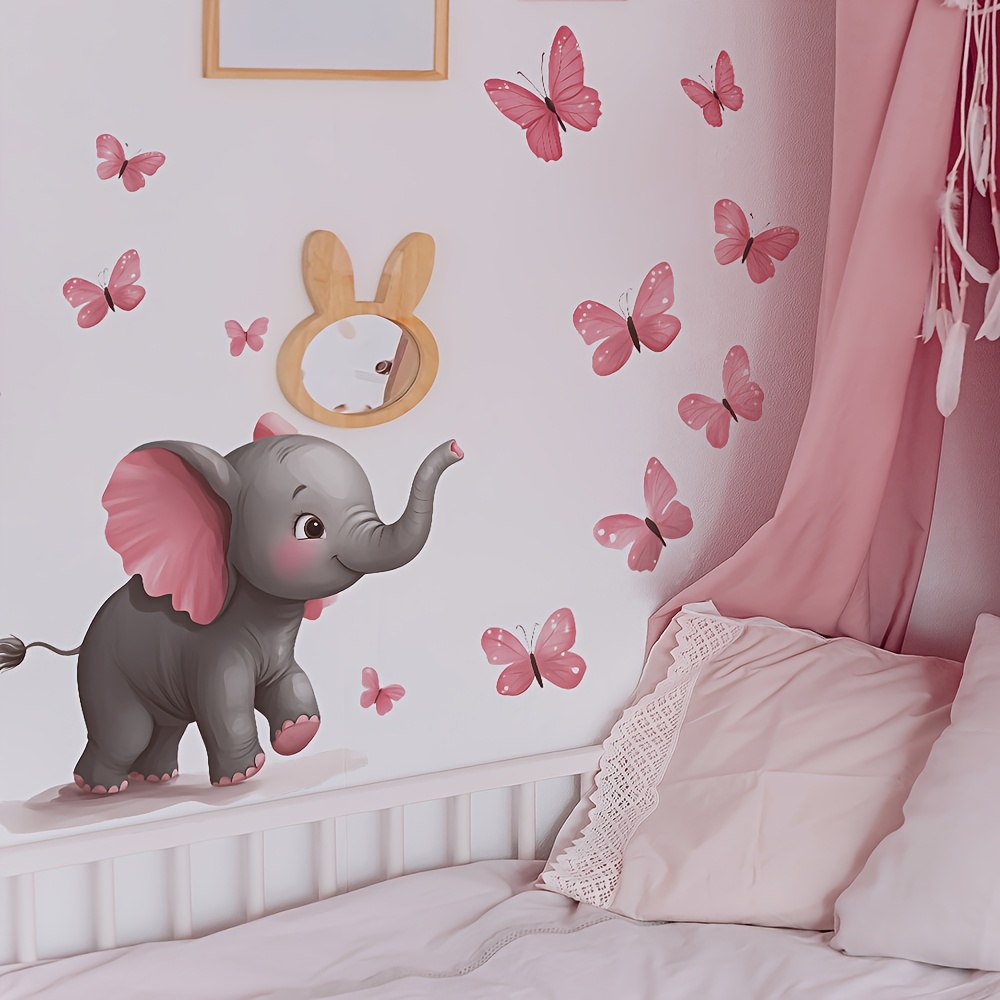 1pc Baby Elephant Butterfly Th - огляд і ціна Baby Nursery Elephant Theme