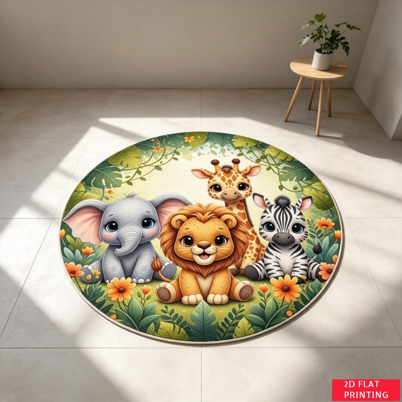Jungle Safari Baby Animals Lio - огляд і ціна Baby Nursery Jungle Rug