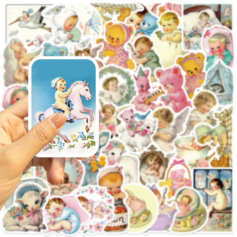 50pcs Vintage Baby Stickers Cu - огляд і ціна Baby Nursery Vintage