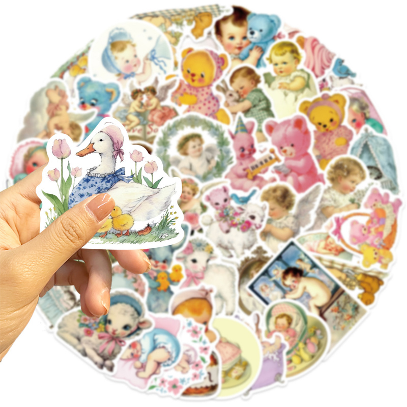 50pcs Vintage Baby Stickers Cu - огляд і ціна Baby Nursery Vintage