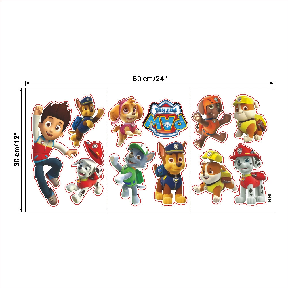 Cartoon Pawed Patrol Wall Stic - огляд і ціна Baby Nursery Decals