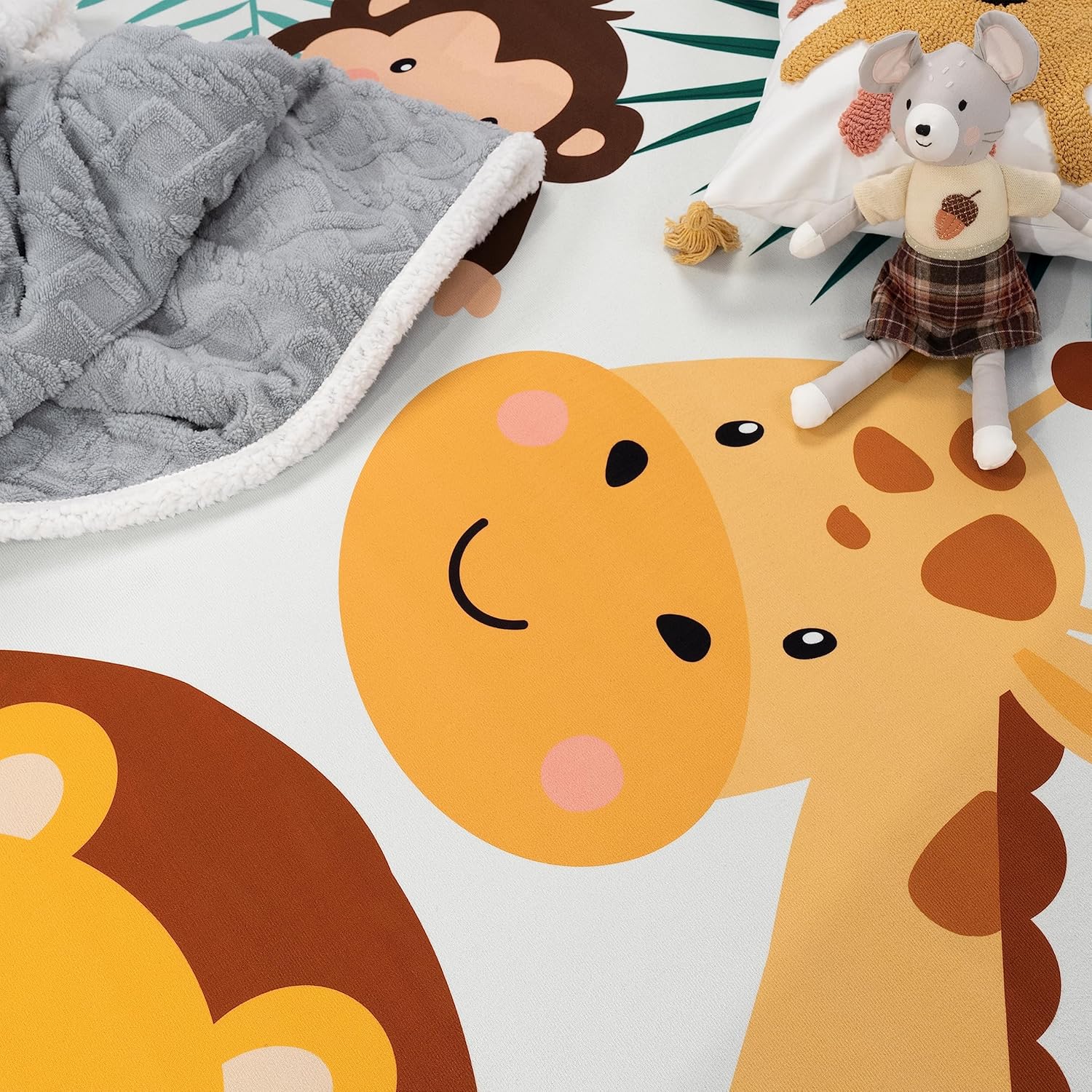 Soft Round Jungle Animal Print - огляд і ціна Baby Nursery Jungle Rug