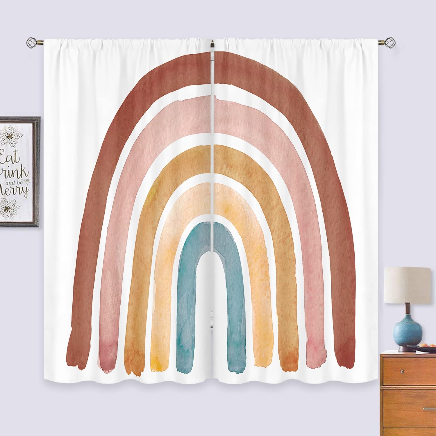 Kids Boho Rainbow Curtains for - огляд і ціна Baby Nursery Vintage