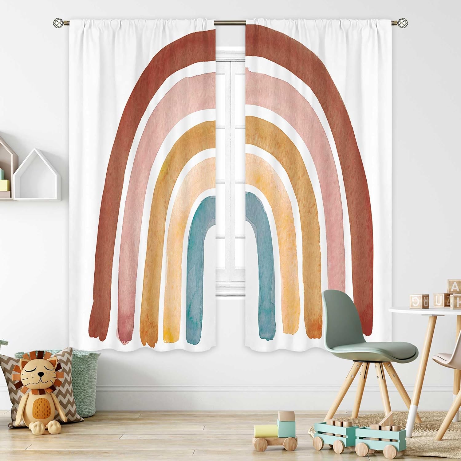 Kids Boho Rainbow Curtains for - огляд і ціна Baby Nursery Vintage