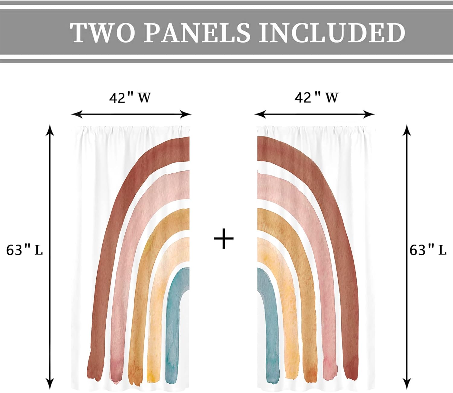 Kids Boho Rainbow Curtains for - огляд і ціна Baby Nursery Vintage
