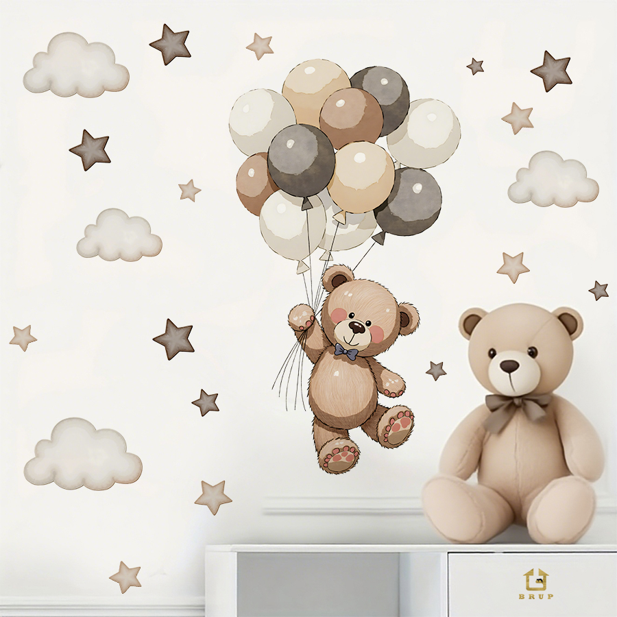 Adorable Teddy Bear Wall Decal - огляд і ціна Baby Nursery Decals
