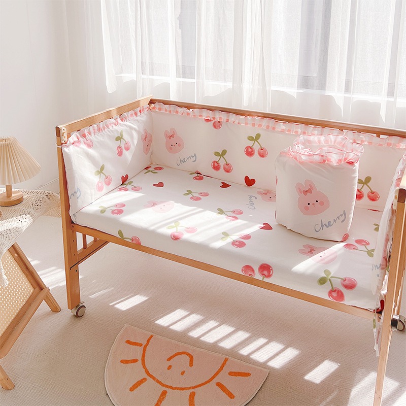 5Pcs Crib Bedding Set Girl Bab - огляд і ціна Baby Nursery Boy