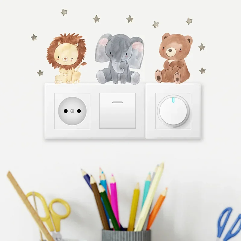 1/2/4/6set Cartoon Animals Wal - огляд і ціна Baby Nursery Decals