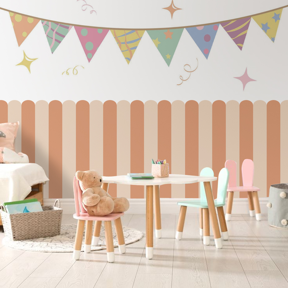 Multicolor Vertical Striped Ar - огляд і ціна Baby Nursery Decals