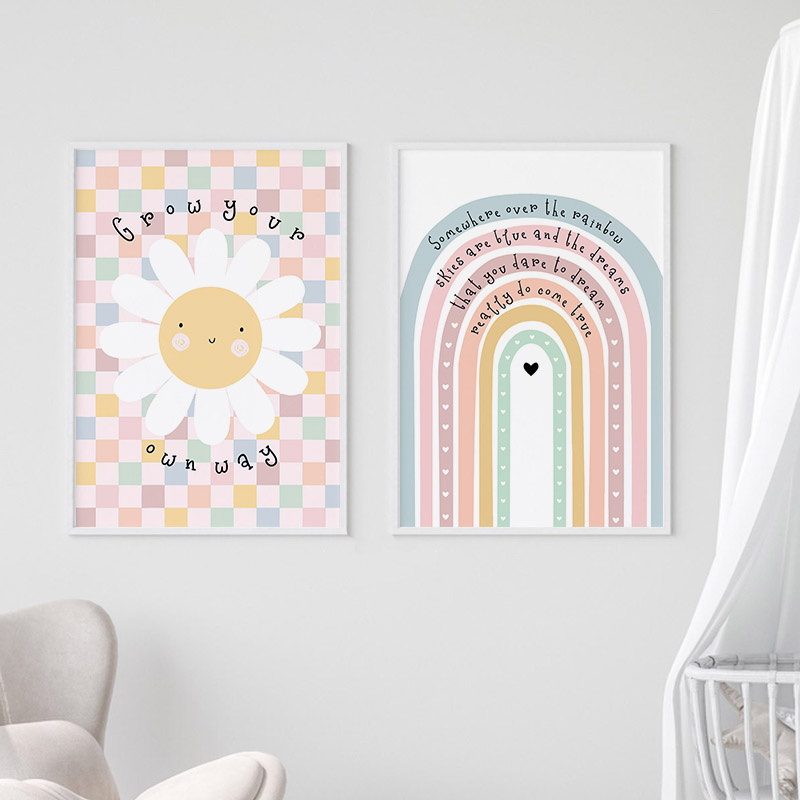 Sun Flower Rainbow Cloud Heart - огляд і ціна Baby Nursery Wall Decor