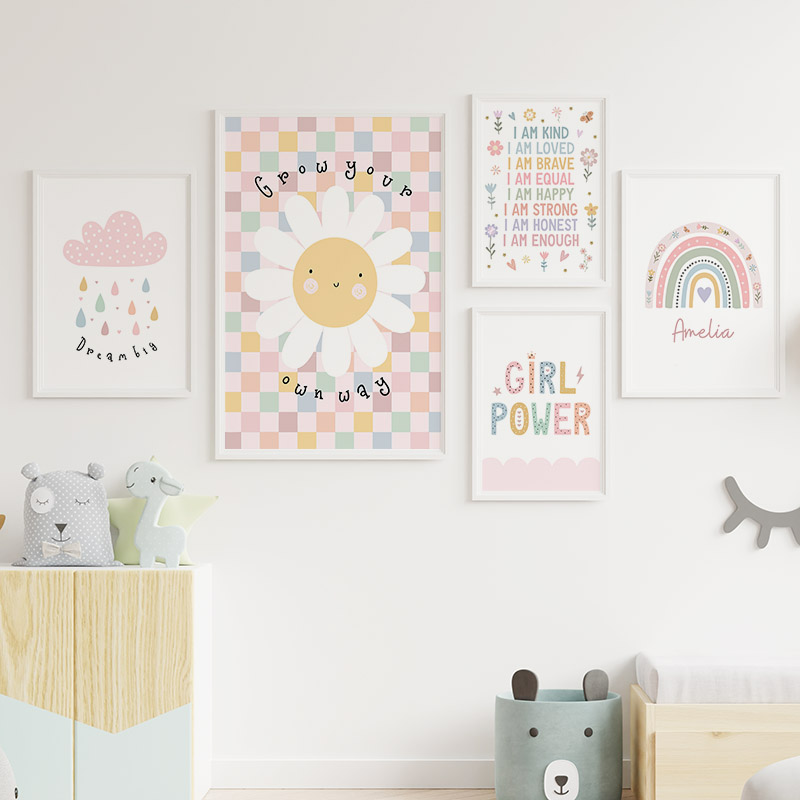Sun Flower Rainbow Cloud Heart - огляд і ціна Baby Nursery Wall Decor