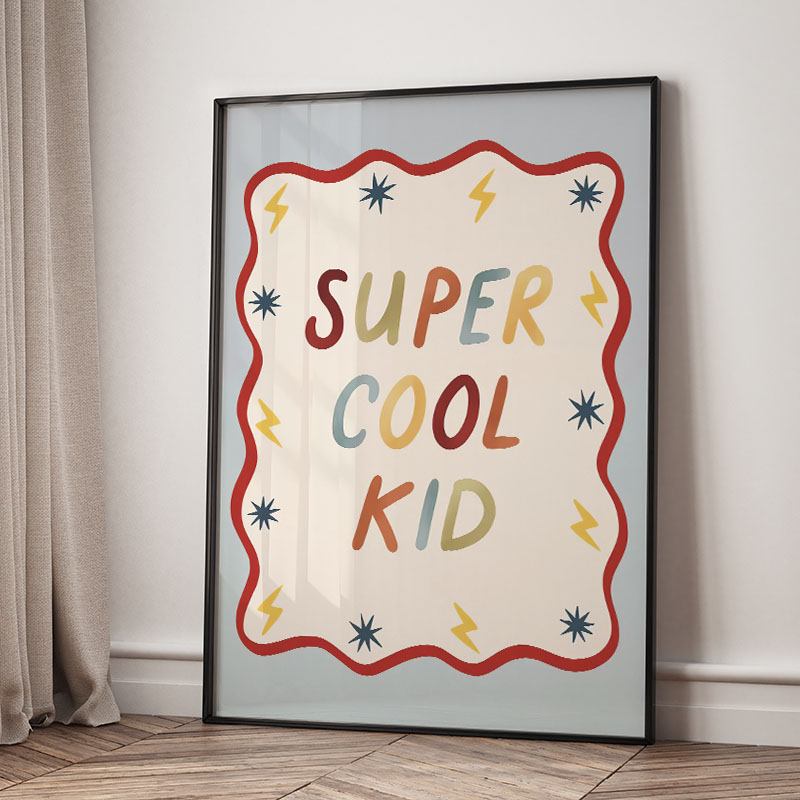 Funny Cartoon Super Cool Kid N - огляд і ціна Baby Nursery Wall Decor